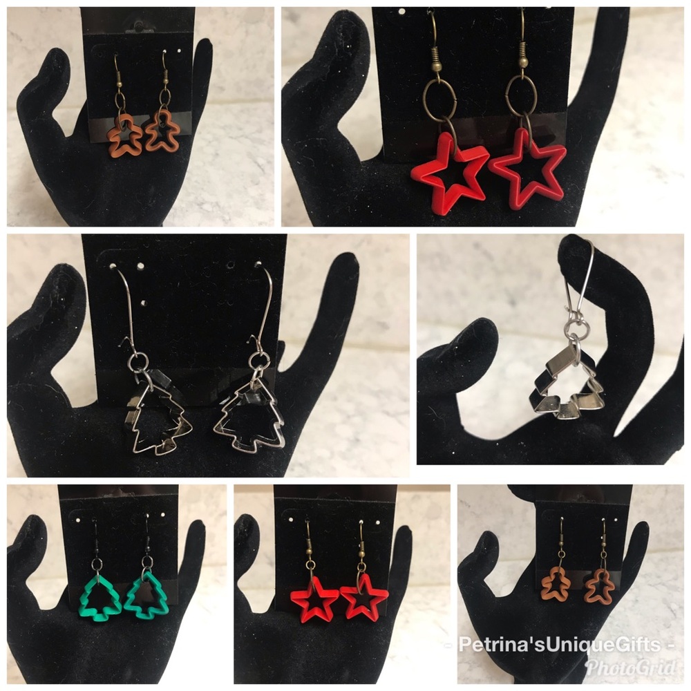 Mini cookie cutter handmade earrings